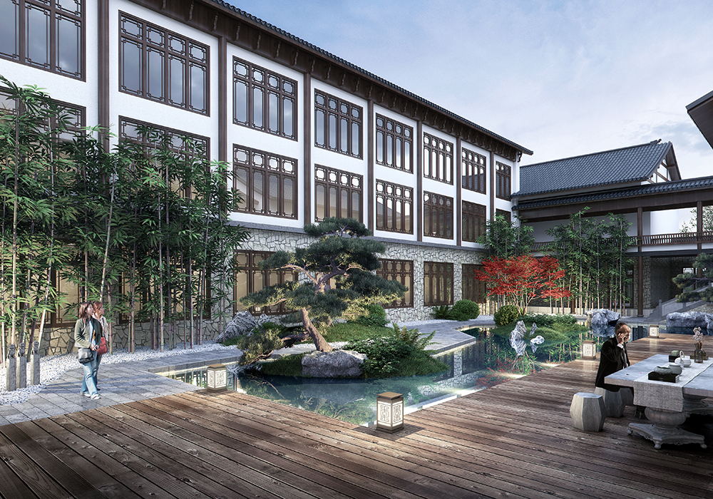 雁蕩山朝陽山莊規(guī)劃、景觀、施工圖設(shè)計輕奢度假酒店